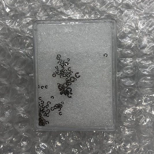 AC-6031B9 chronograph watch pusher buttons set, 10 sizes stainless steel clips for repair and replacement.