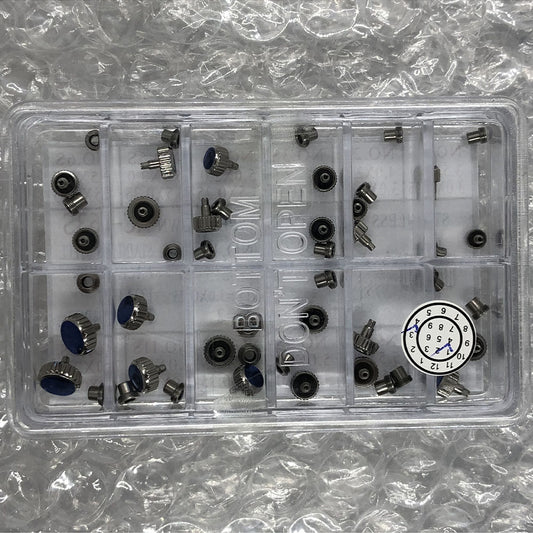 AC-663S stainless steel screw type crown set, 24PCS watch accessories, durable replacement parts