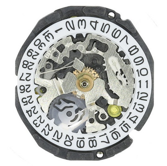 Hattori Epson AL82 quartz watch movement, date at 3 and 6, Japan-made, 3 pieces per pack.