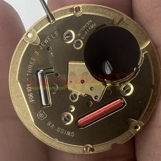 ETA F06.101 quartz watch movement with 2 hands, Swiss made precision by ETA.