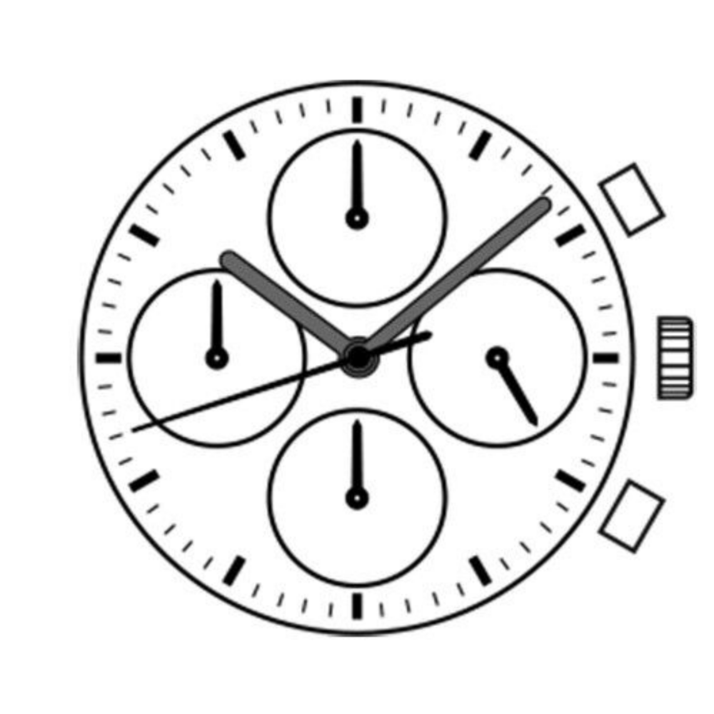 VD56 quartz watch repair part, compatible replacement for V656 movement, precision timekeeping component.