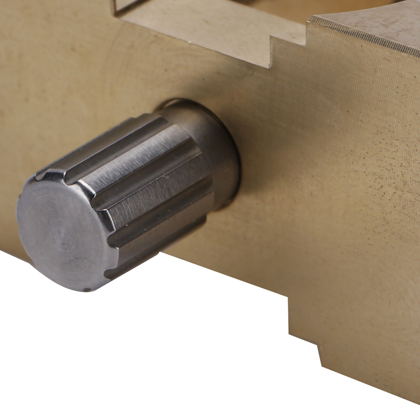 Vintage copper watch movement holder clamp, ideal for precise watchmaker repairs and adjustments.