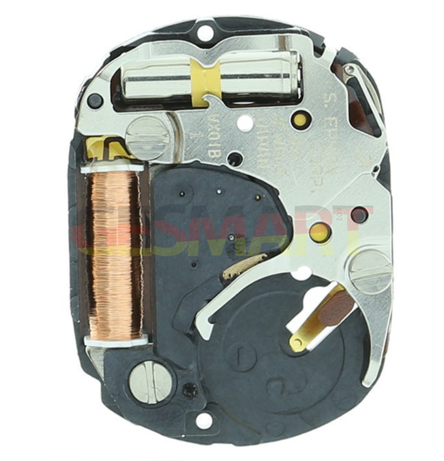 Hattori Epson VX01B quartz watch movement, precision Japanese craftsmanship for reliable timekeeping.