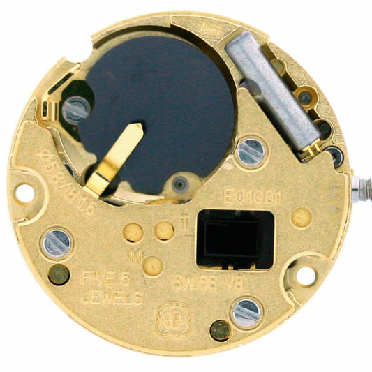 ETA E01.001 quartz watch with 2 hands, Swiss movement, sleek design by ETA for precision timekeeping