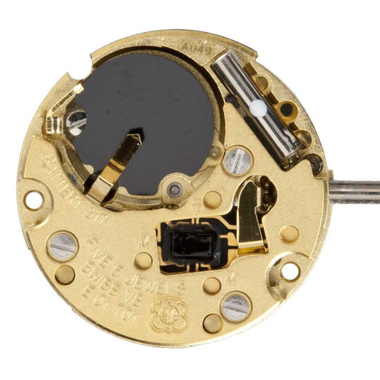 ETA E01.701 quartz watch with 2 hands, Swiss movement, sleek design by ETA brand.