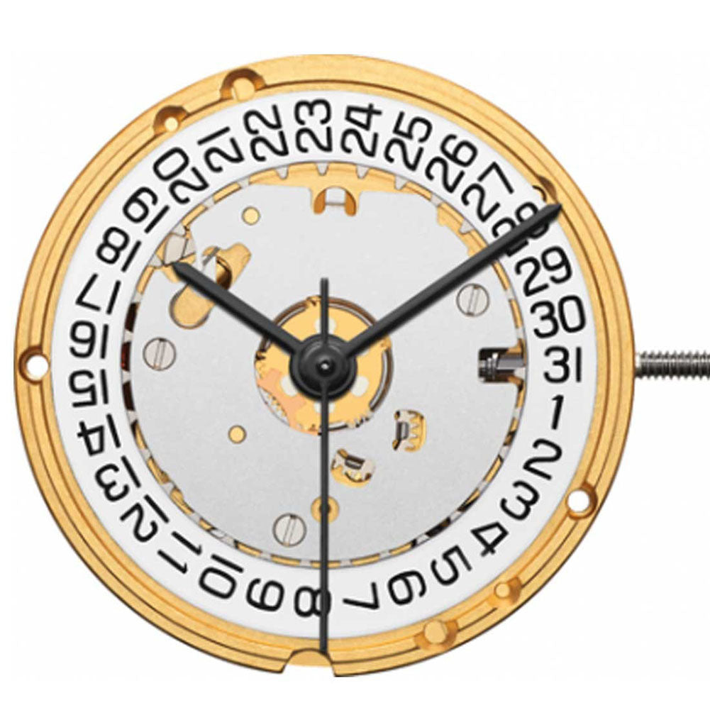 ETA E61.111 watch quartz with 3 hands and date window at 3 o'clock, Swiss movement by ETA