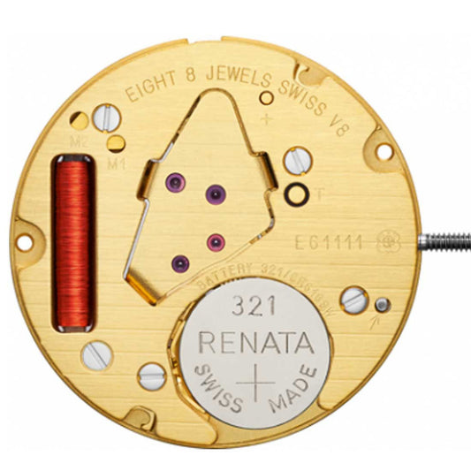 ETA E61.111 watch quartz with 3 hands and date window at 3 o'clock, Swiss movement by ETA