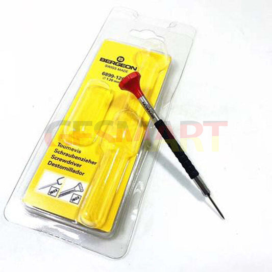 Bergeon 6899 ergonomic screwdriver set, sizes 0.5mm to 3.00mm, ideal for precise watch accessory repairs