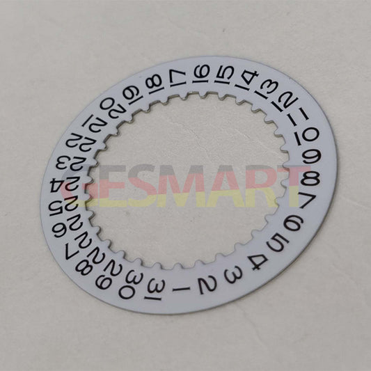 Generic white date disk wheel for RLX 3235 movement, compatible watch accessory for date display.