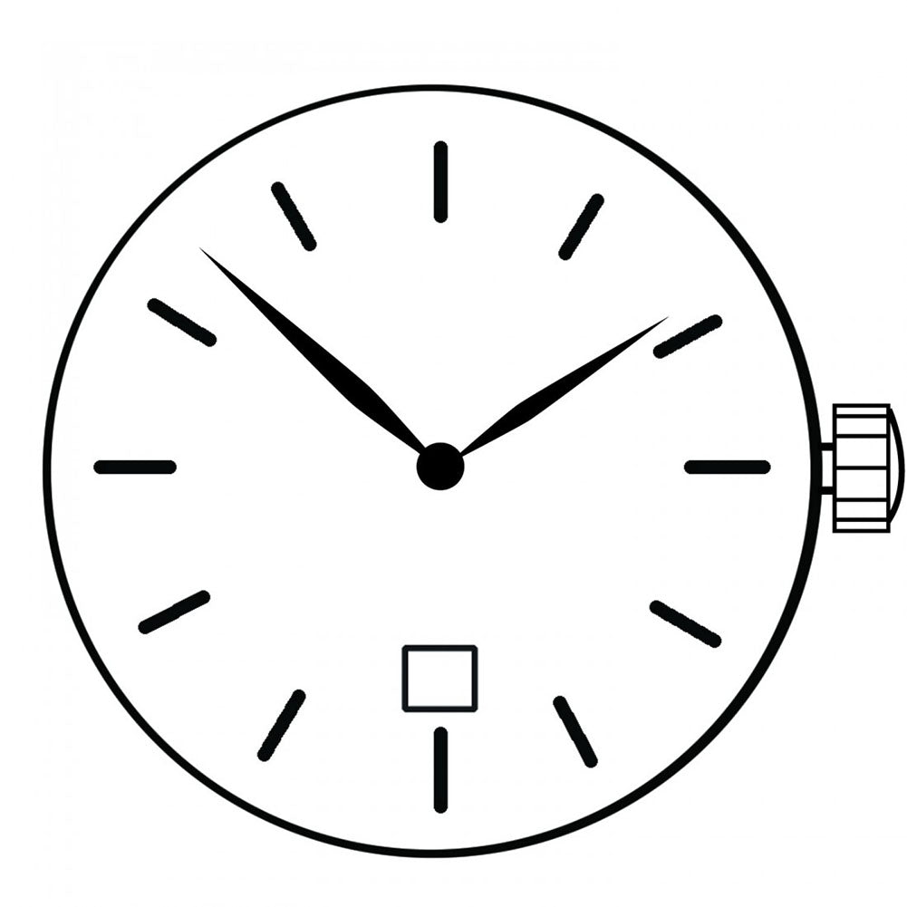 ETA F06.111 Swiss quartz watch movement with date window at 3 o'clock and two-thirds dial view.