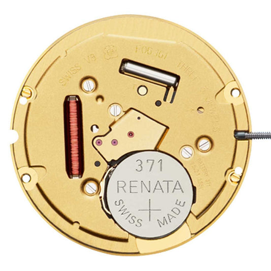 ETA F06.161 watch with white dial, quartz 3 hands, date at 3, Swiss movement for precise timekeeping.