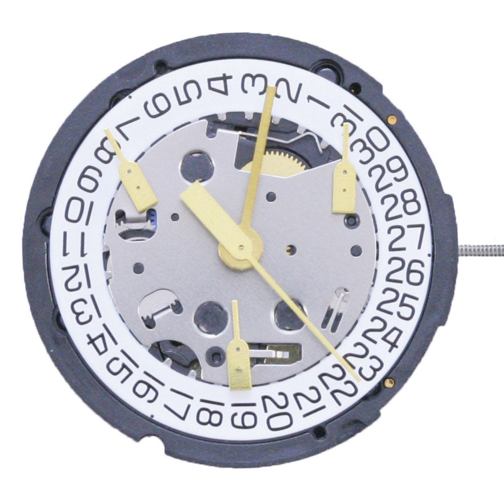 Swiss ETA G15.212 quartz watch movement with 3 hands and date function for precise timekeeping