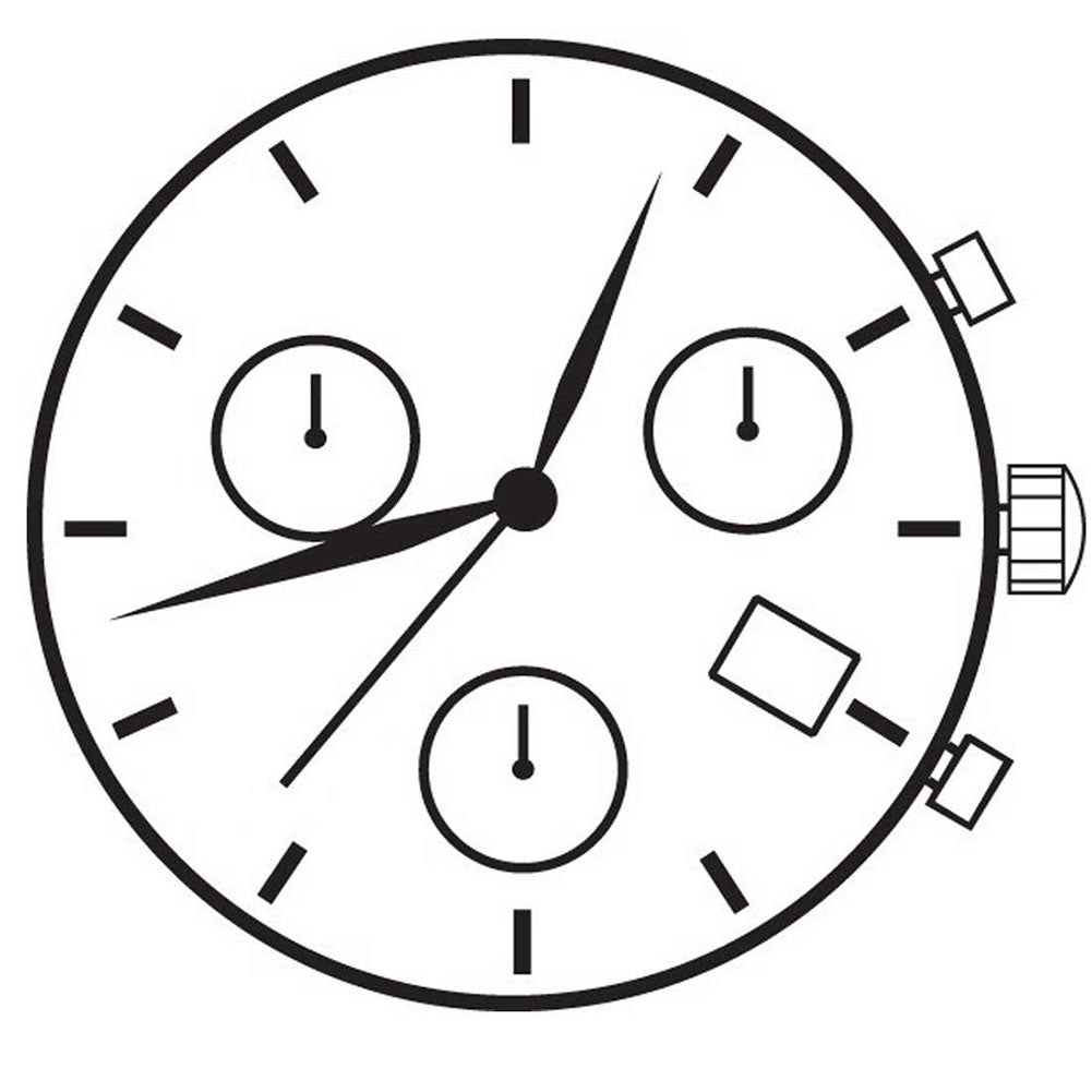 ETA G15.261 Swiss quartz watch movement with 3 hands and date display for accurate timekeeping.