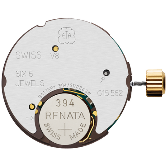 ETA G15.562 quartz watch movement with 3 hands, Swiss precision for watch accessories.