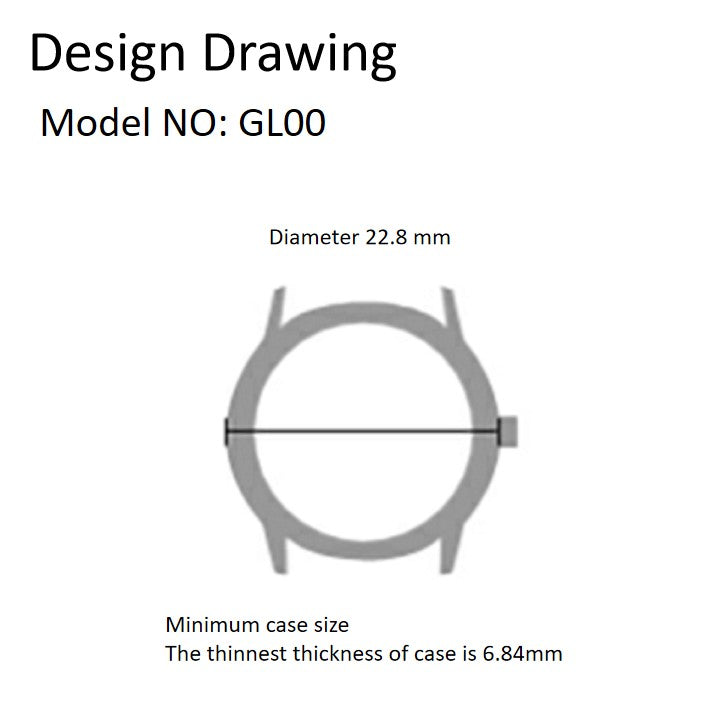 Miyota GL00 Japan Quartz watch movement by Citizen for accurate and reliable timekeeping performance.