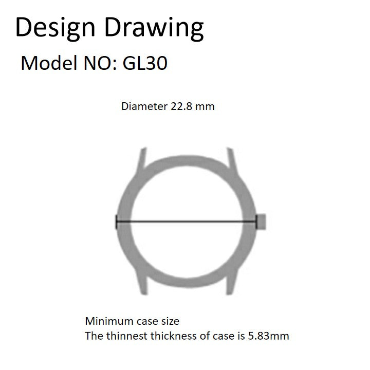 Miyota GL30 Japan quartz watch movement showing precise timekeeping mechanism in watch accessories.