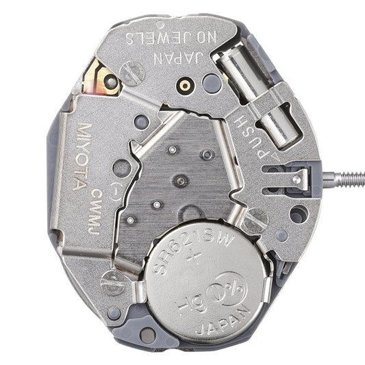Miyota GL32 Japan Quartz Movement close-up showcasing precise watch mechanism by Miyota brand.