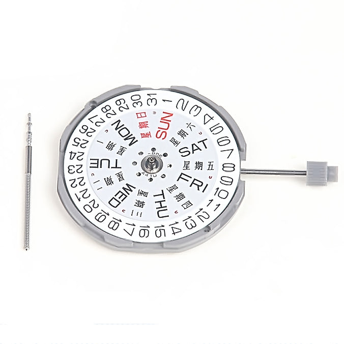 Miyota GM00 Japan quartz movement watch accessory with English and Chinese characters, precise timekeeping.