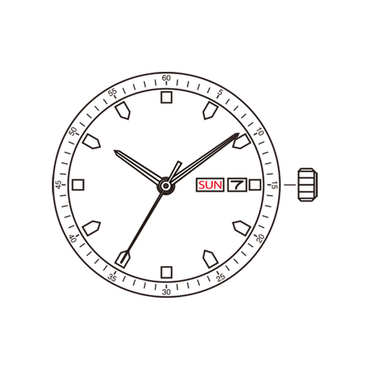 Miyota GM00 Japan quartz watch movement with English and Chinese characters for precise timekeeping.