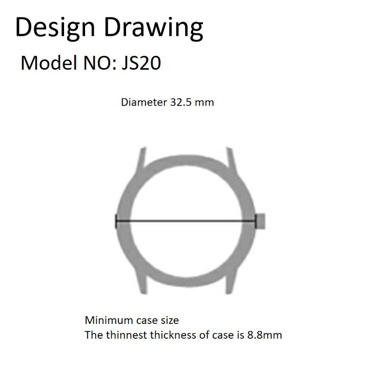 Miyota JS20 Japan Quartz watch movement, precise timekeeping component for quality watch accessories.