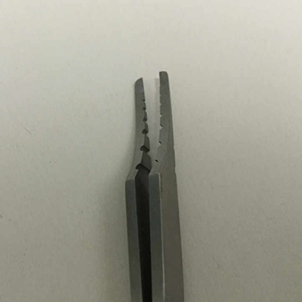 Horotec MSA12.300-14 carbon steel tweezers, 110mm length, ideal for precise watch hand removal and handling.
