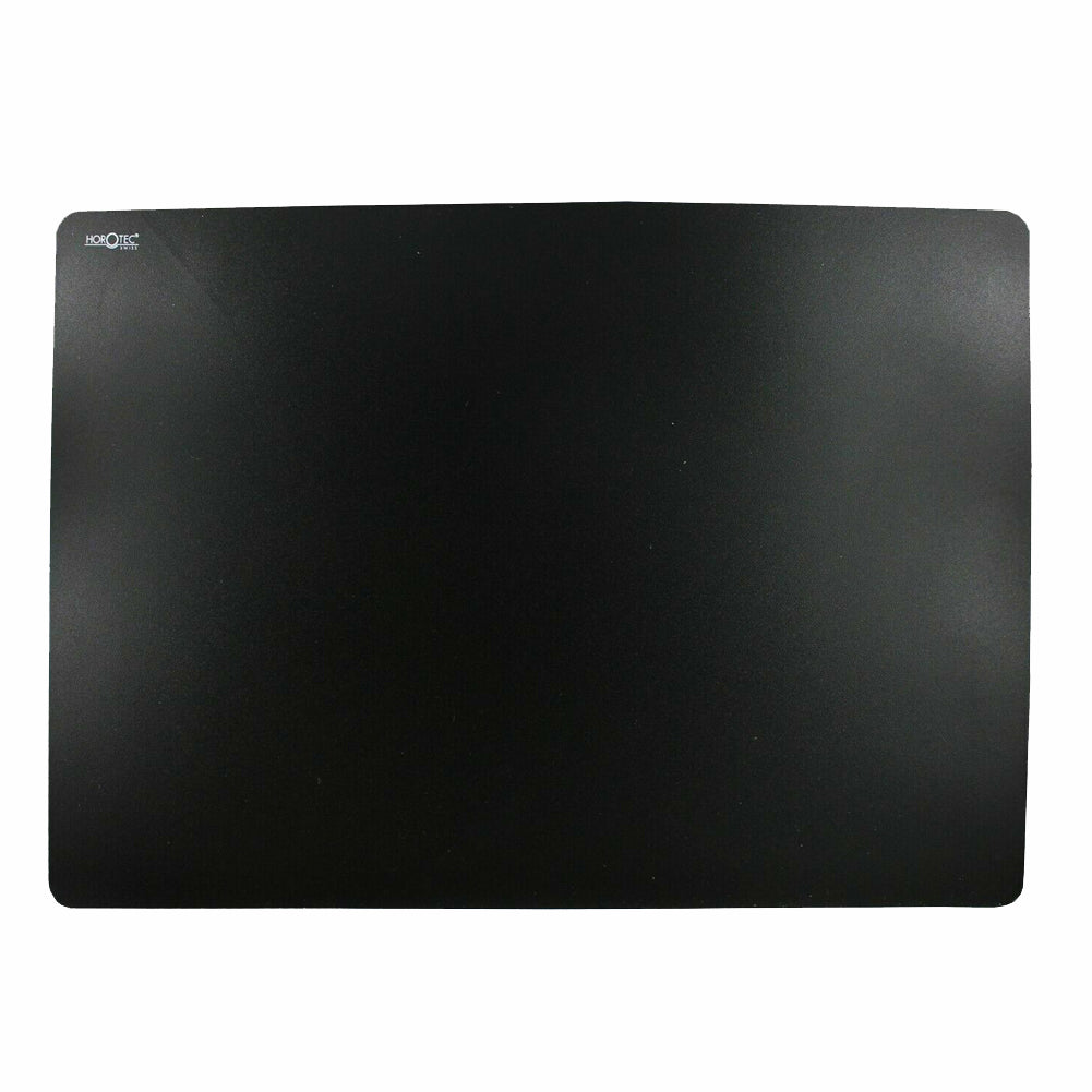 Horotec MSA24.206 black self-adhesive bench mat 350x240mm, durable surface for watch repair workspace.