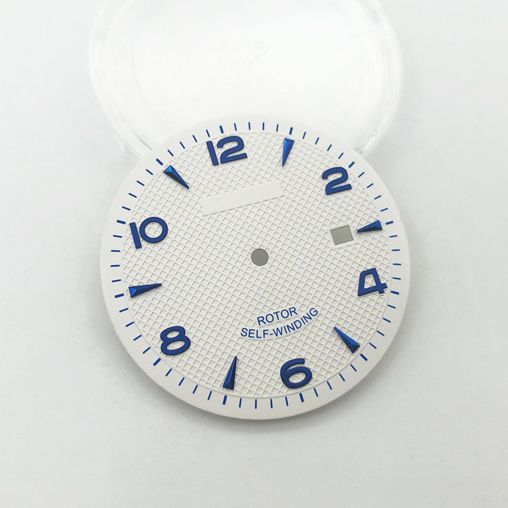 35.6MM watch dial with clear markers for ETA 2836 and Miyota 8215 movements.