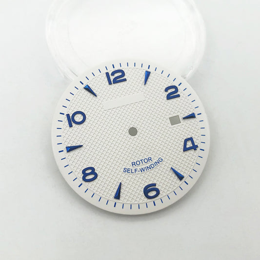 35.6MM watch dial compatible with ETA 2836, Miyota 8215/8205, DG2813 movements, sleek design.