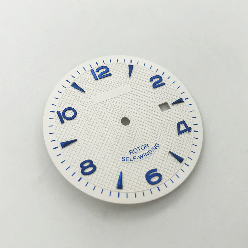35.6MM watch dial with clear markers for ETA 2836, Miyota 8215 movements.