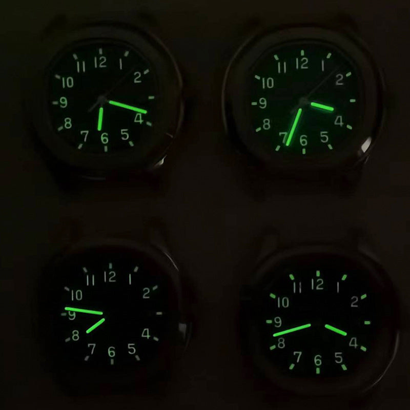 Green luminous 31.3MM watch dial with hands for NH35/NH36/2813/8215/2836 movements, precise fit and clear readability.
