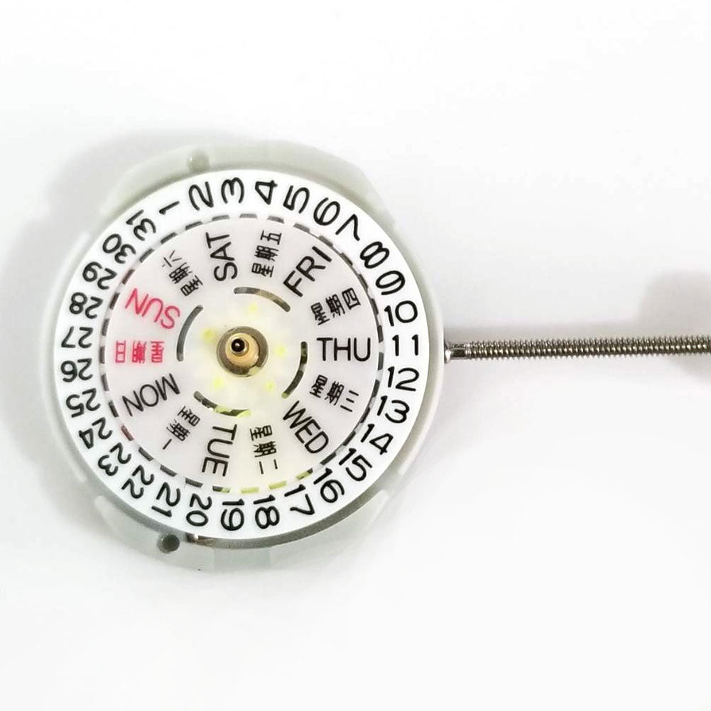 Sunon PE25 quartz watch with 3 hands, date, and day display for precise timekeeping.