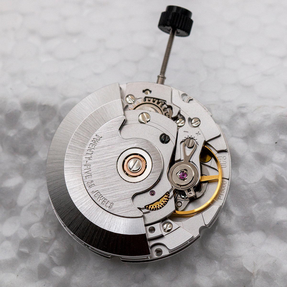 PT5000 automatic mechanical watch movement by China Made, precision replacement for ETA2824/SW200 models, high-performance timepiece component.