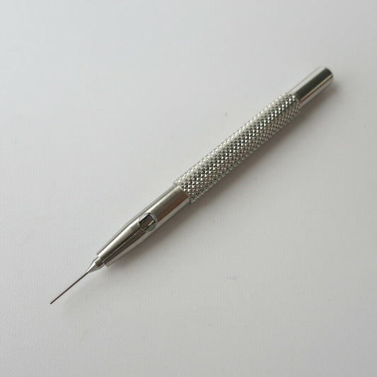Steel pin punch sizing tool for precise watch band adjustments, 0.5mm-1.6mm range.