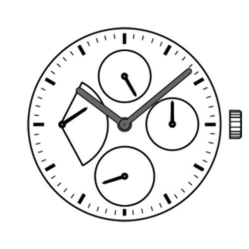 SII VD84 quartz watch repair part with 6G34 movement for accurate timekeeping and maintenance.