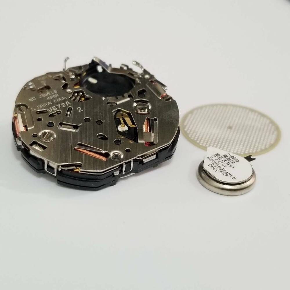 Epson VS72 solar quartz watch repair part for V172 movement models, precise replacement component.