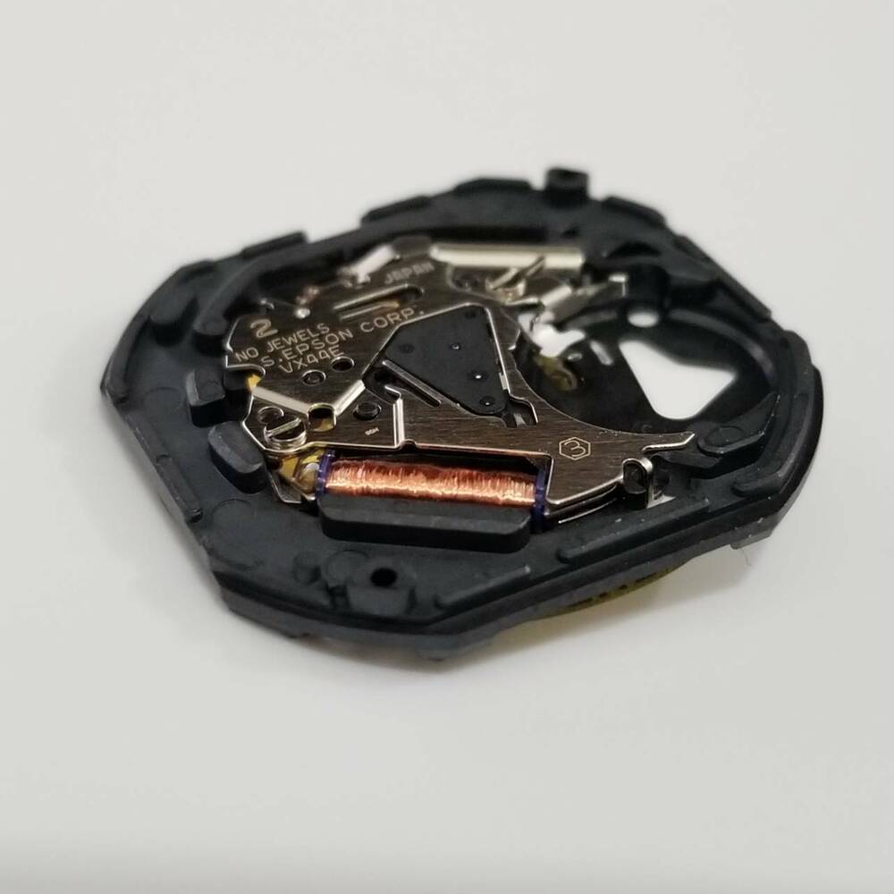 Epson VX44 quartz watch movement repair part compatible with V544, V744, Y144 models for precise timekeeping.