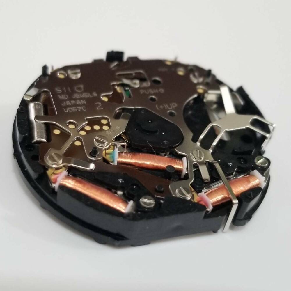 Hattori Epson VD57 quartz watch movement, Japan-made replacement for V657 models with precise timing.