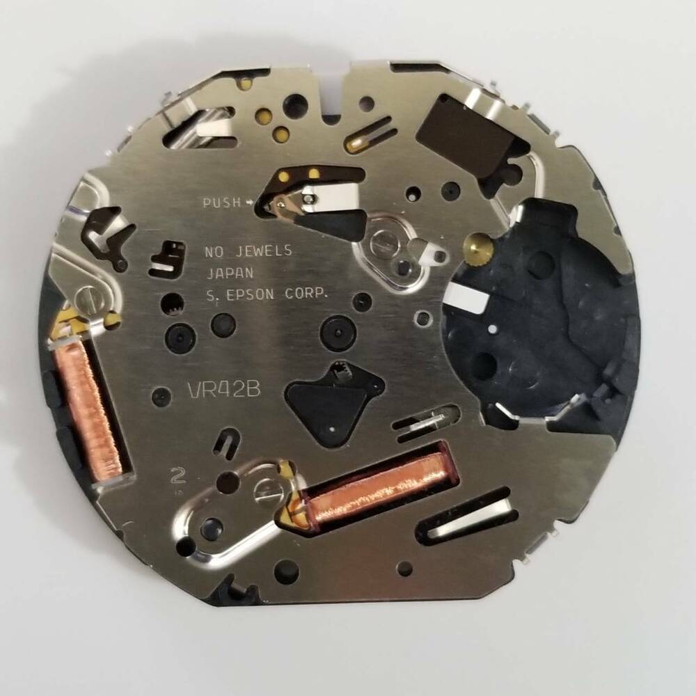 Epson VS42 solar quartz watch repair parts, precise V157 movement replacements for durable watch function.