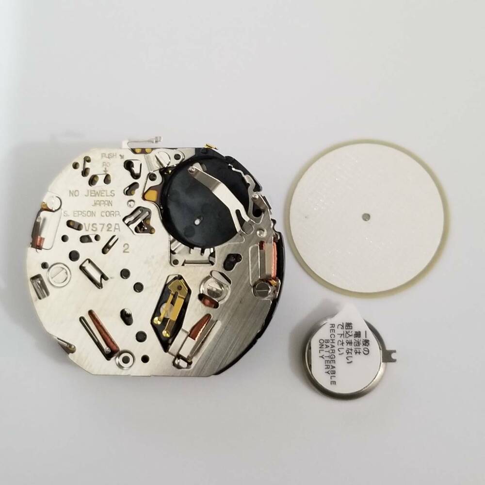 Epson VS72 solar quartz watch repair part for V172 movement, reliable replacement component.
