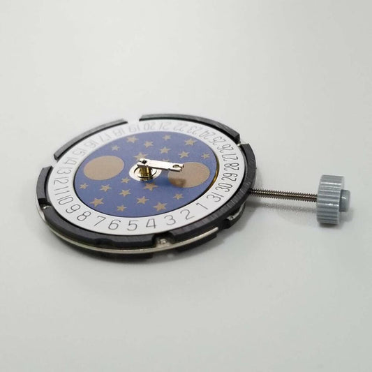 Ronda 708 quartz movement for watches with date display at 6 o'clock, precision repair part.