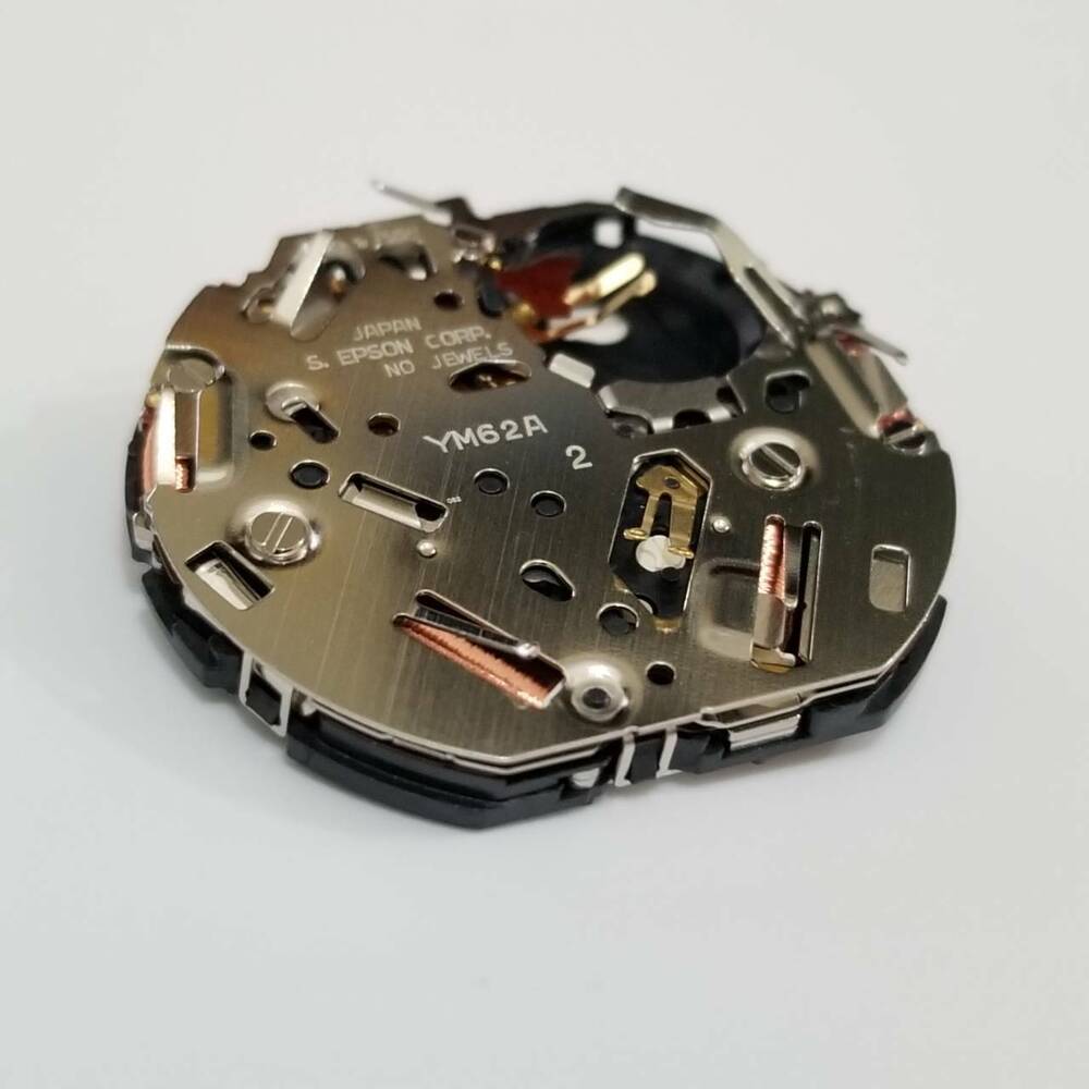 S. Epson YM62 quartz watch movement repair part, compatible with 7T62 models, ensuring accurate timekeeping and durability.