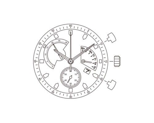 Pièces de rechange pour montres à mouvement à quartz Miyota FS80