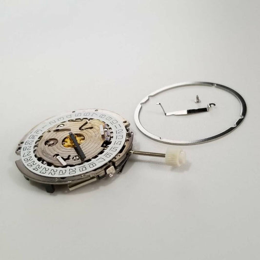 ISA 8171/202 quartz watch movement replacement part for silver watches, compatible with 8161/202 and 8181 models.
