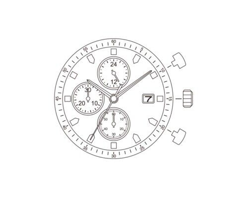 Pièces de rechange pour montres à mouvement à quartz Miyota JS15