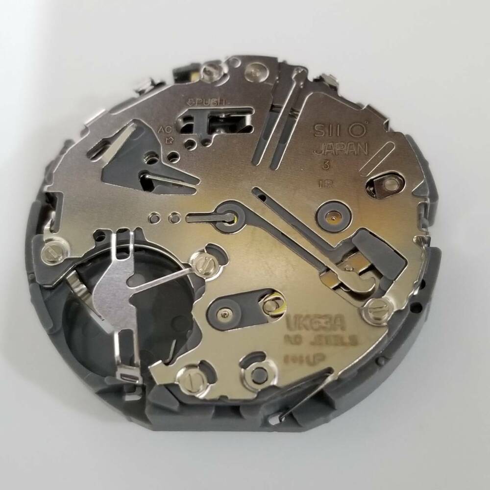 Hattori Epson VK63A quartz movement for watch repair, Japan-made precision in watch accessories.