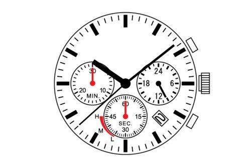 Epson VS42 solar quartz watch repair parts, V157 movement replacement, durable precision components for watch accessories.