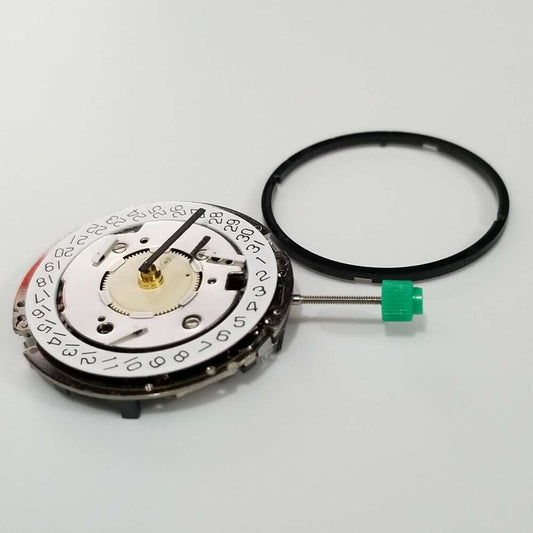 Silver ISA 8174/220 quartz watch repair part, compatible with 8154/220 models for precise timekeeping.