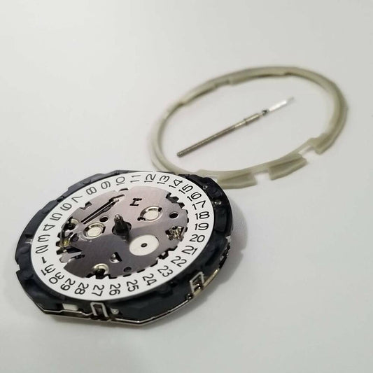 S. Epson YM24 quartz watch movement repair part with precision gear components for accurate timekeeping.