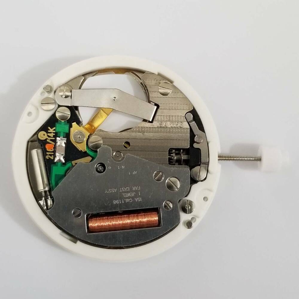 ISA 1198 quartz movement watch part for accurate, durable repair.