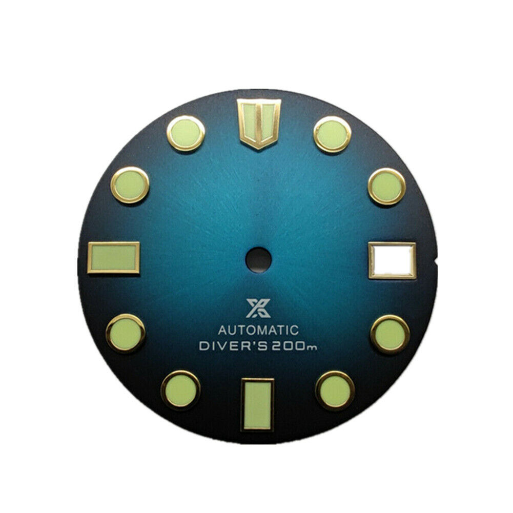 Cadran de montre C3 vert lumineux de 28,5 mm avec date à 3 h pour mouvement automatique NH35